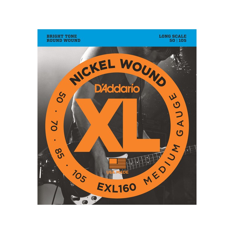 Corde Guitare Acoustique D'Addario NB026 - Nickel Bronze, Tirant Fort, Sans Revêtement - Pour Son Clair Et Puissant